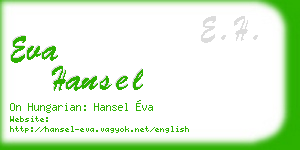 eva hansel business card